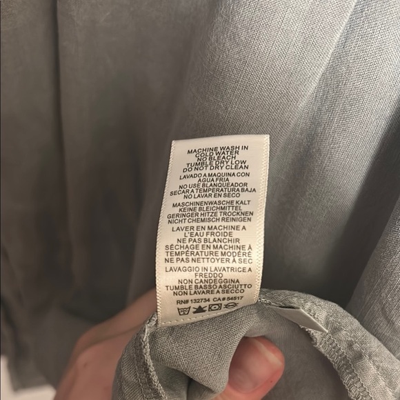 Anthropologie Cloth & Stone Lila Chambray Shirtdress Size S - Picture 8 of 9